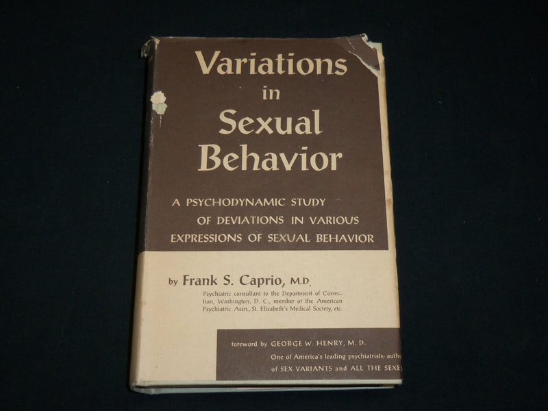 1956 VARIATIONS IN SEXUAL BEHAVIOR HARDCOVER BOOK BY FRANK S. CAPRIO - KD 6406