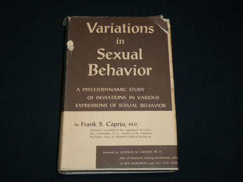 1956 VARIATIONS IN SEXUAL BEHAVIOR HARDCOVER BOOK BY FRANK S. CAPRIO - KD 6406