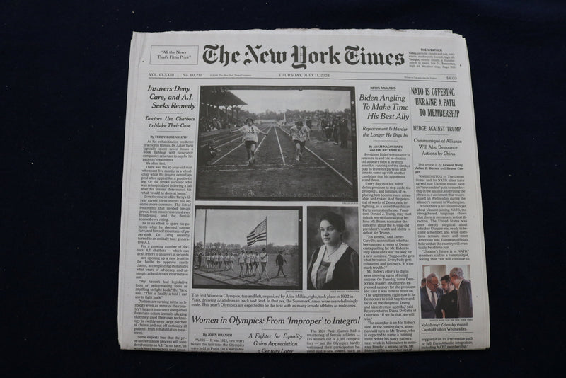 2024 JULY 11 NEW YORK TIMES - NATO IS OFFERING UKRAINE A PATH TO MEMBERSHIP
