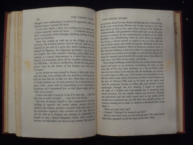 1944 THE GREEN YEARS HARDCOVER BOOK BY A. J. CRONIN - KD 9034