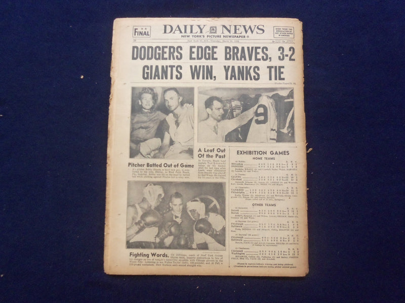 1955 MAR 31 NEW YORK DAILY NEWS NEWSPAPER -INDICT WIFE IN HORSEWHIPPING- NP 6744