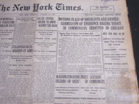 1920 JANUARY 22 NEW YORK TIMES - 38 COMMUNISTS INDICTED IN CHICAGO - NT 6746