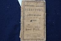 1842-1849 WORCESTER BUSINESS DIRECTORY AND ADVERTISER - LOT OF 6 - KD 9550