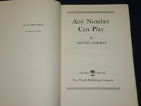 1957 ANY NUMBER CAN PLAY 9 BOOK INSCRIBED BY CLIFTON FADIMAN - FIRST EDN - D 570