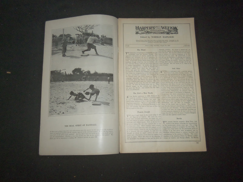 1914 AUGUST 15 HARPER'S WEEKLY MAGAZINE - CLARLATANS OF CHARITY - SP 1520B
