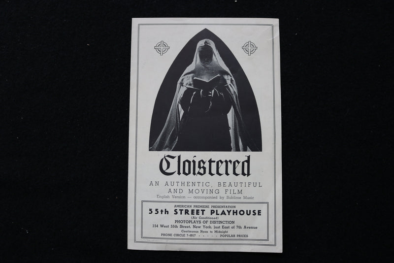 1936 CLOISTERED MOVIE PROGRAM - 55TH STREET PLAYHOUSE - K 1990