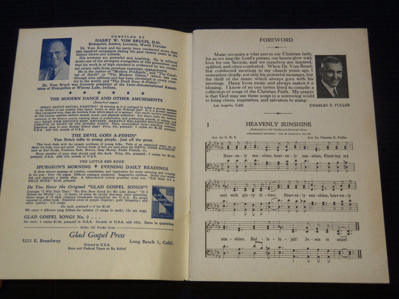 1940'S GLAD GOSPEL SONGS BOOK NO. 2 - HARRY W. VOM BRUCH - J 7310