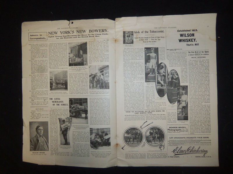 1901 DEC 28 NY SATURDAY STANDARD MAGAZINE ILLUSTRATED SUPPLEMENT NO. 2 - ST 3194