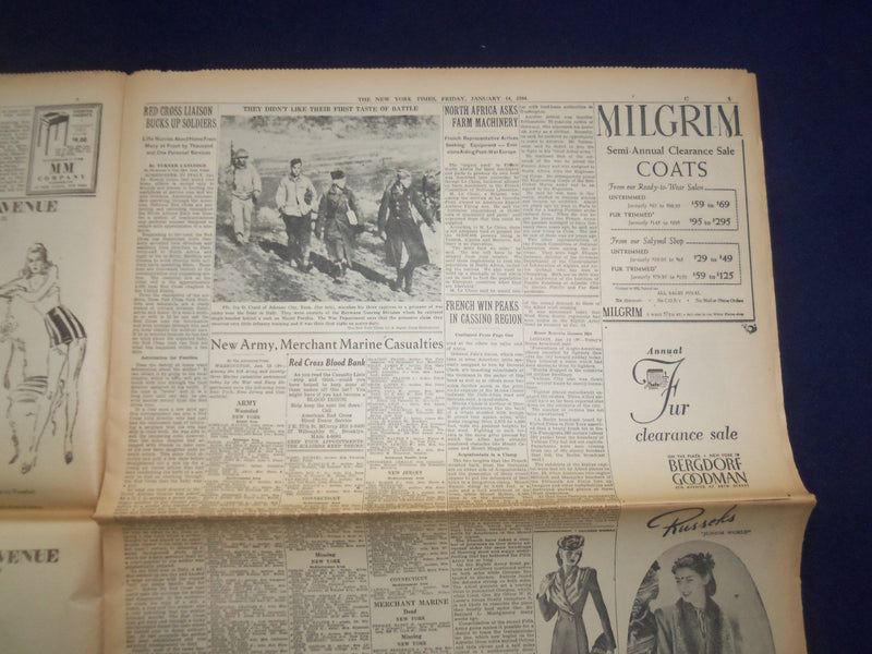 1944 JAN 14 NEW YORK TIMES-ROOSEVELT PRESENTS $99,769,000,000 WAR BUDGET-NP 6554