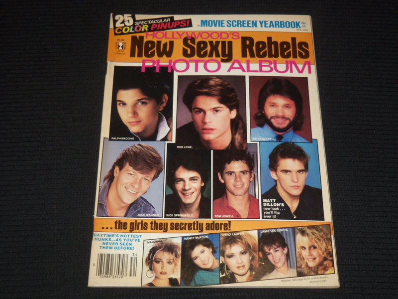 1985 HOLLYWOOD'S NEW SEXY REBELS PHOTO ALBUM MAGAZINE - ROB LOWE - E 14932