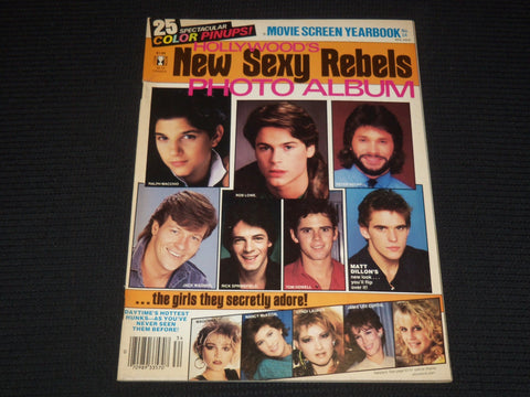 1985 HOLLYWOOD'S NEW SEXY REBELS PHOTO ALBUM MAGAZINE - ROB LOWE - E 14932