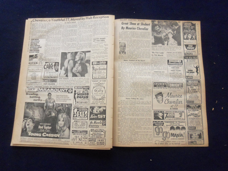 1965 MAY 4 BOSTON RECORD AMERICAN NEWSPAPER-GANGSTER SHOT 5 TIMES N DUEL-NP 6281