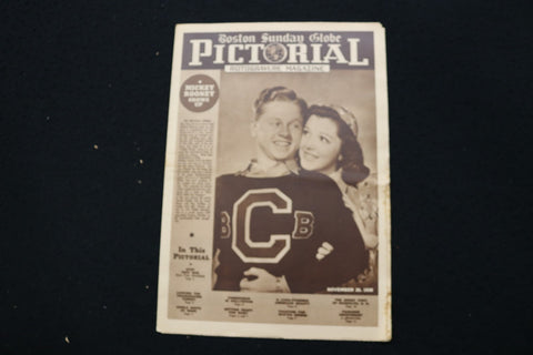 1938 NOVEMBER 20 BOSTON SUNDAY GLOBE MAGAZINE - MICKEY ROONEY COVER - E 25551