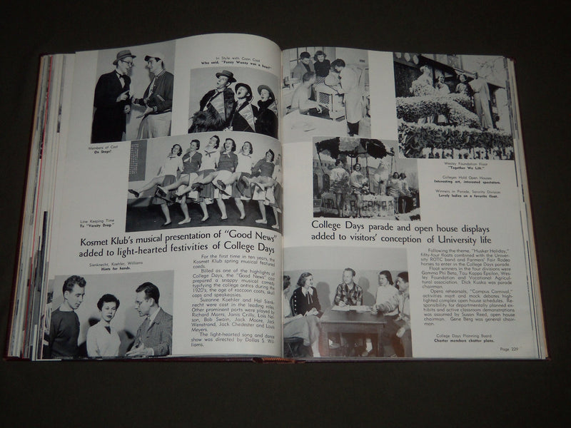 1952 THE CORNHUSKER UNIVERSITY OF NEBRASKA YEARBOOK - GREAT PHOTOS - YB 1196