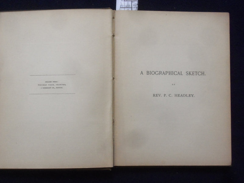1879 MRS. CATHERINE BARRLETT SEABURG -A BIOLOGICAL SKETCH HARDCOVER BOOK - K 208