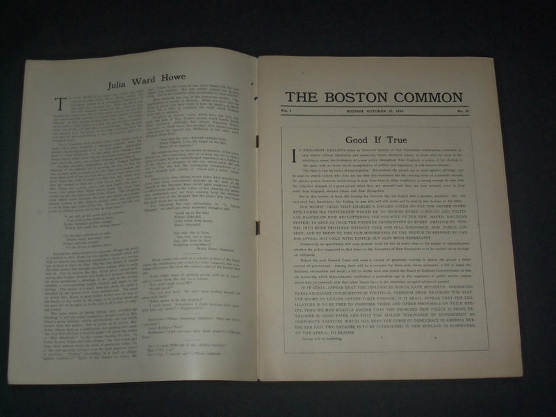 1910 OCTOBER 22 THE BOSTON COMMON MAGAZINE - MAYOR'S NEW TAX PLAN - B 6228