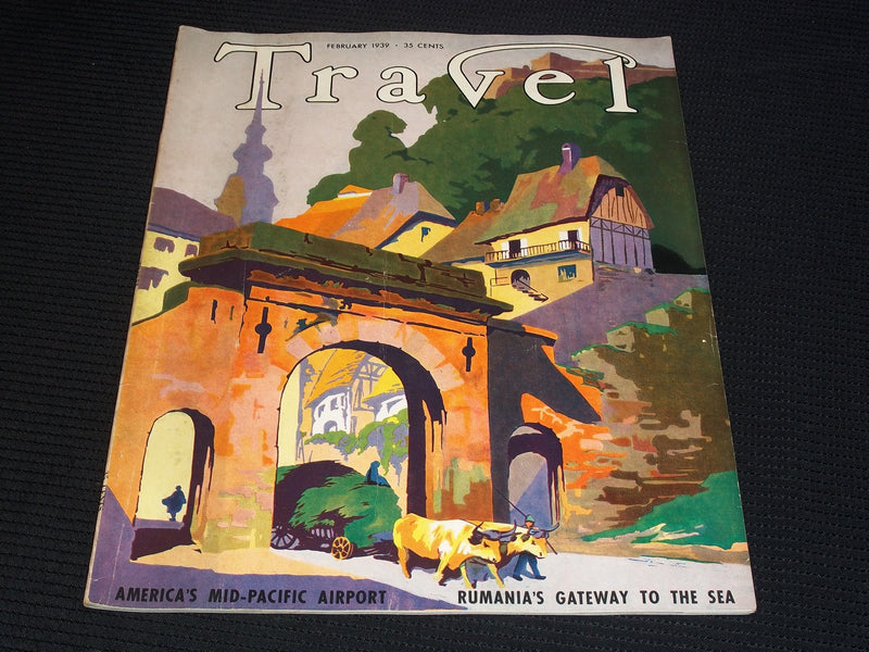 1939 FEBRUARY TRAVEL MAGAZINE - BEAUTIFUL FRONT COVER - E 2665