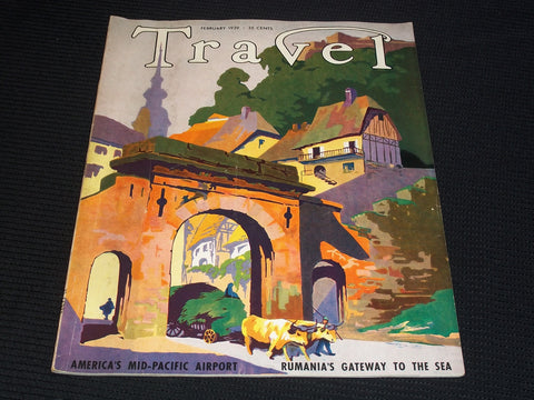 1939 FEBRUARY TRAVEL MAGAZINE - BEAUTIFUL FRONT COVER - E 2665