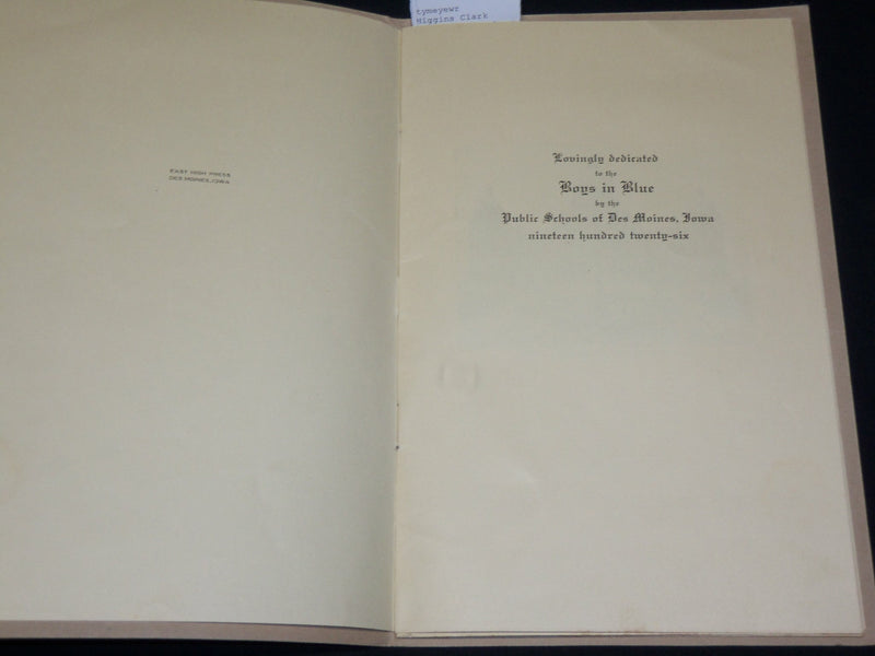 1926 SEPTEMBER G-A-R ENCAMPMENT PROGRAM - DES MOINES - AMERICAN FLAG - J 6089