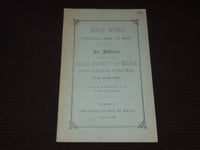 1887 BIBLE SOCEITY OF MAINE AN ADDRESS BY G. D. B. PEPPER - J 7544