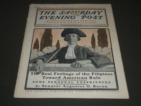 1902 FEBRUARY 1 THE SATURDAY EVENING POST MAGAZINE - ILLUSTRATED COVER- SP 1027