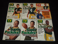 1996-2000 GREEN BAY PACKERS TV GUIDE LOT OF 7 - BRETT FAVRE - WR 104F