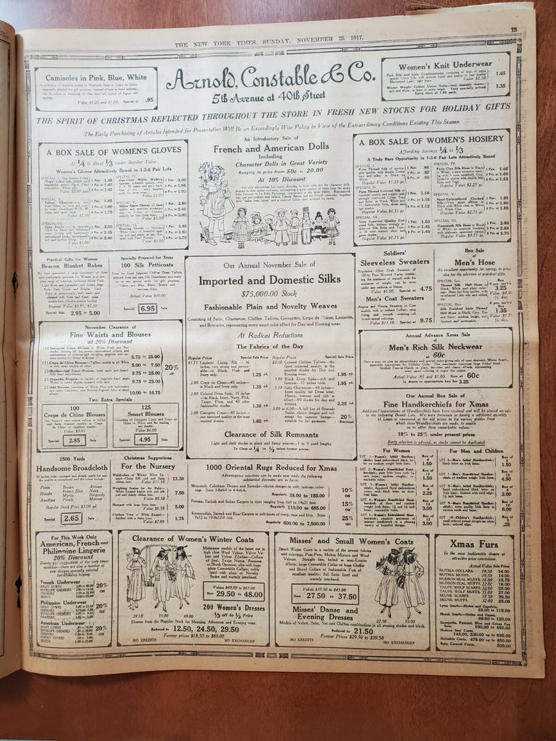 1917 NOVEMBER 25 NEW YORK TIMES - TROTZKY BARES RUSSIA'S COMPACTS - NT 8077