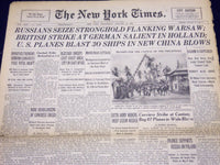 1945 JAN 17 NEW YORK TIMES - RUSSIANS SEIZE STRONGHOLD FLANKING WARSAW - NT 381