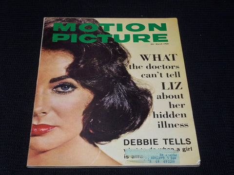 1960 MARCH MOTION PICTURE MAGAZINE - ELIZABETH TAYLOR FRONT COVER - E 3919
