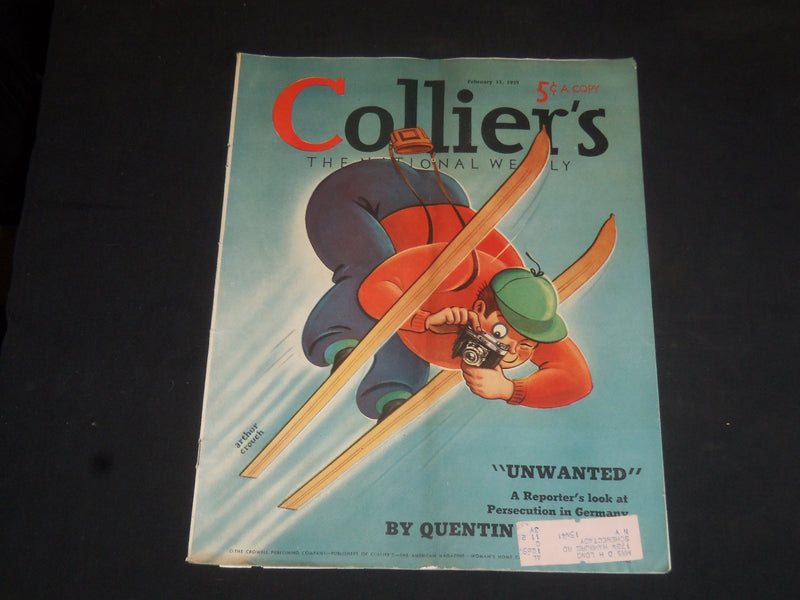 1939 FEB 11 COLLIER'S MAGAZINE - GREAT ILLUSTRATIONS, ARTICLES & ADS - SP 7826
