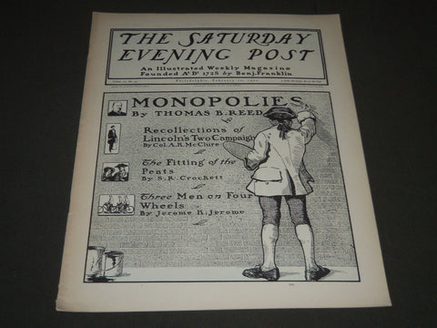 1900 FEBRUARY 10 THE SATURDAY EVENING POST MAGAZINE - ILLUSTRATED COVER - SP 570