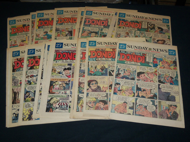 1971-1976 NEW YORK SUNDAY NEWS COLOR COMICS PAGES LOT OF 40 - DONDI - NP 5323