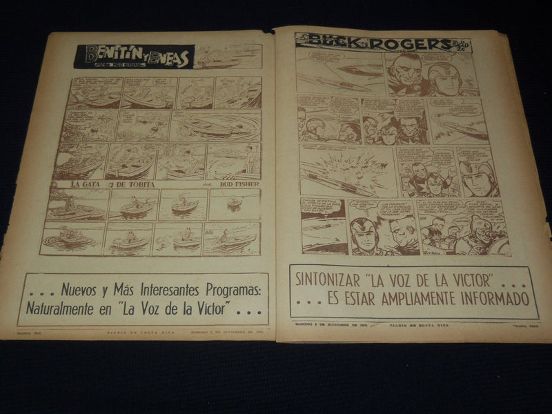 1952 DIARIO DE COSTA RICA DOMINGO COLOR COMICS LOT OF 13 - SUPERMAN - NP 2152V