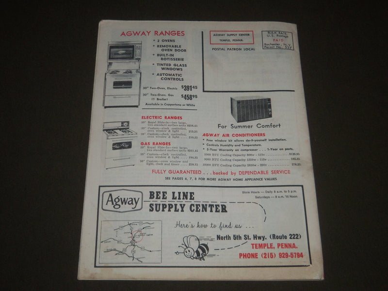 1969 AGWAY BEE LINE SUPPLY CATALOG - TEMPLE PA - J 2476