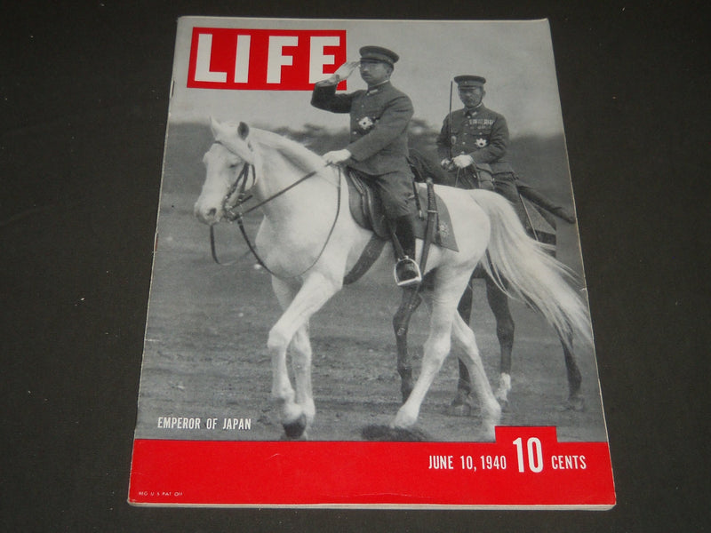 1940 JUNE 10 LIFE MAGAZINE - EMPEROR HIROHITO COVER - L 186