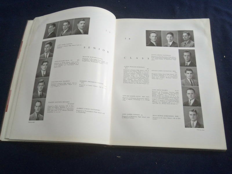 1938 LIBER BRUNENSIS BROWN UNIVERSITY YEARBOOK - PROVIDENCE, RI - YB 2644