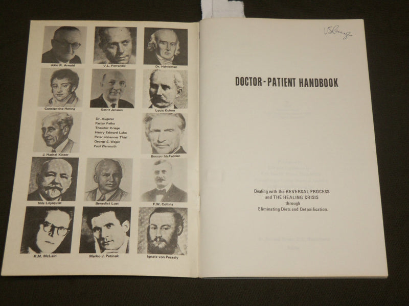 1976 DOCTOR-PATIENT HANDBOOK - REVERSAL PROCESS AND HEALING CRISIS - J 6136