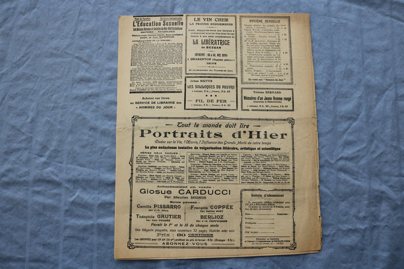 1911 OCTOBER 14 LES HOMMES DU JOUR MAGAZINE- TRISTAN BERNARD - FRENCH - NP 8642