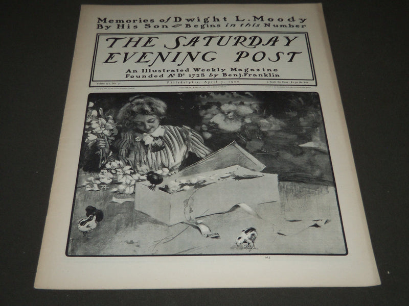 1900 APRIL 7 THE SATURDAY EVENING POST MAGAZINE - ILLUSTRATED COVER - SP 578