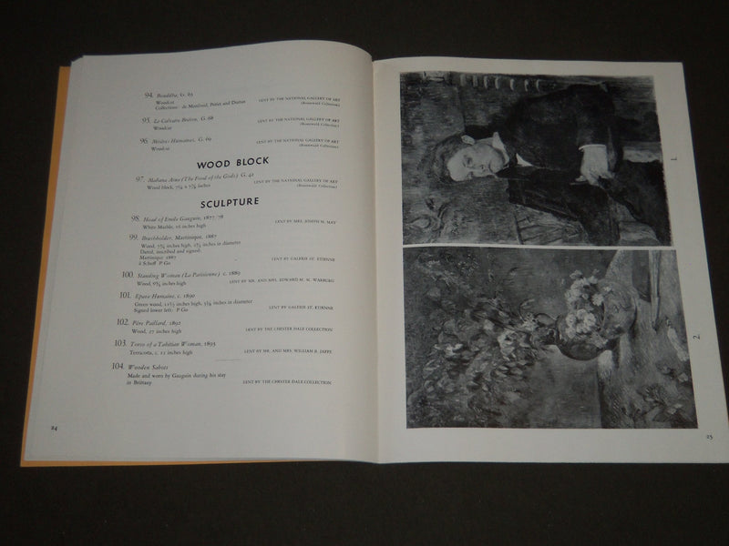 1956 APRIL 5 - MAY 6 GAUGUIN LOAN EXHIBITION SOFTCOVER CATALOG - ST 5196