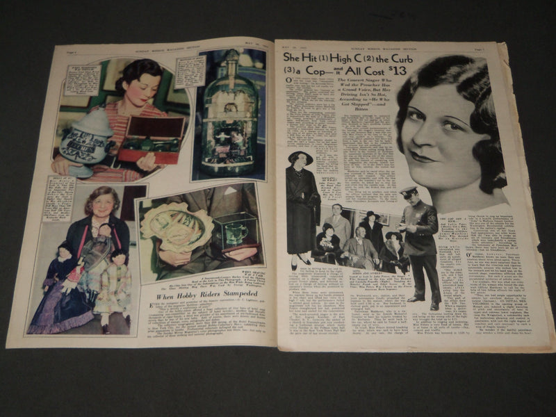 1935 MAY 26 NEW YORK SUNDAY MIRROR MAGAZINE SECTION - GREAT PHOTOS - J 3190