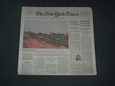 2019 MAY 3 NEW YORK TIMES - PELOSI SAYS BARR, DEFYING THE LAW, LIED TO CONGRESS