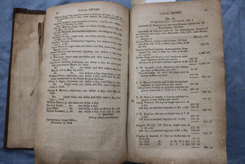 1828 PENNSYLVANIA SENATE JOURNAL 1828-29 SESSION VOL II - FOLD-OUTS - KD 9591