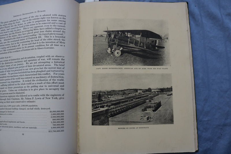 1919 AMERICAN JOUNALISTES IN EUROPE SOFTCOVER BOOK BY H. M. SWETLAND - K 672