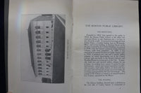 1923 HANBOOK OF THE BOSTON PUBLIC LIBRARY SOFTCOVER BOOK BY FRANK CHASE - K 854