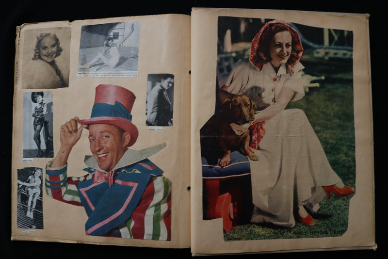 1940'S HOLLYWOOD STARS SCRAPBOOK - BETTY GRABLE - SHIRLEY TEMPLE - E 24879
