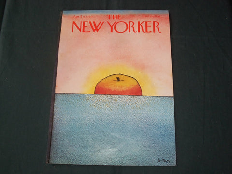 1979 APRIL 9 NEW YORKER MAGAZINE FRONT COVER ONLY - GREAT ART FOR FRAMING
