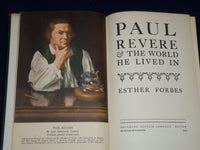 1942 PAUL REVERE & THE WORLD HE LIVED IN BOOK BY ESTER FORBES - ILLUS. - KD 131