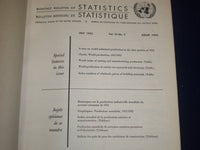 1951-1957 MONTHLY BULLETIN OF STATISTICS LOT OF 24 DIFFERENT ISSUES - O 2855