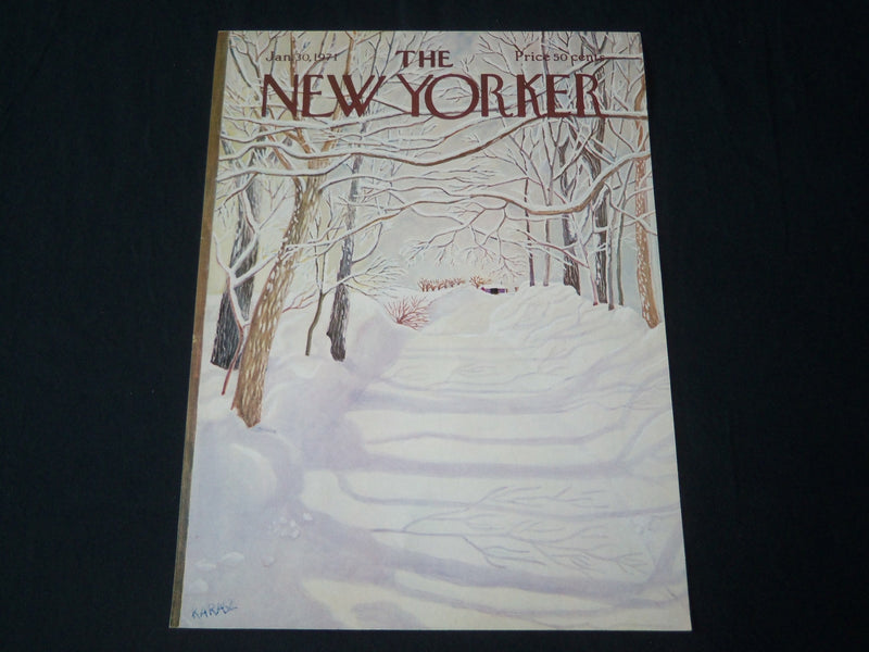 1971 JANUARY 30 NEW YORKER MAGAZINE FRONT COVER ONLY - GREAT ART FOR FRAMING
